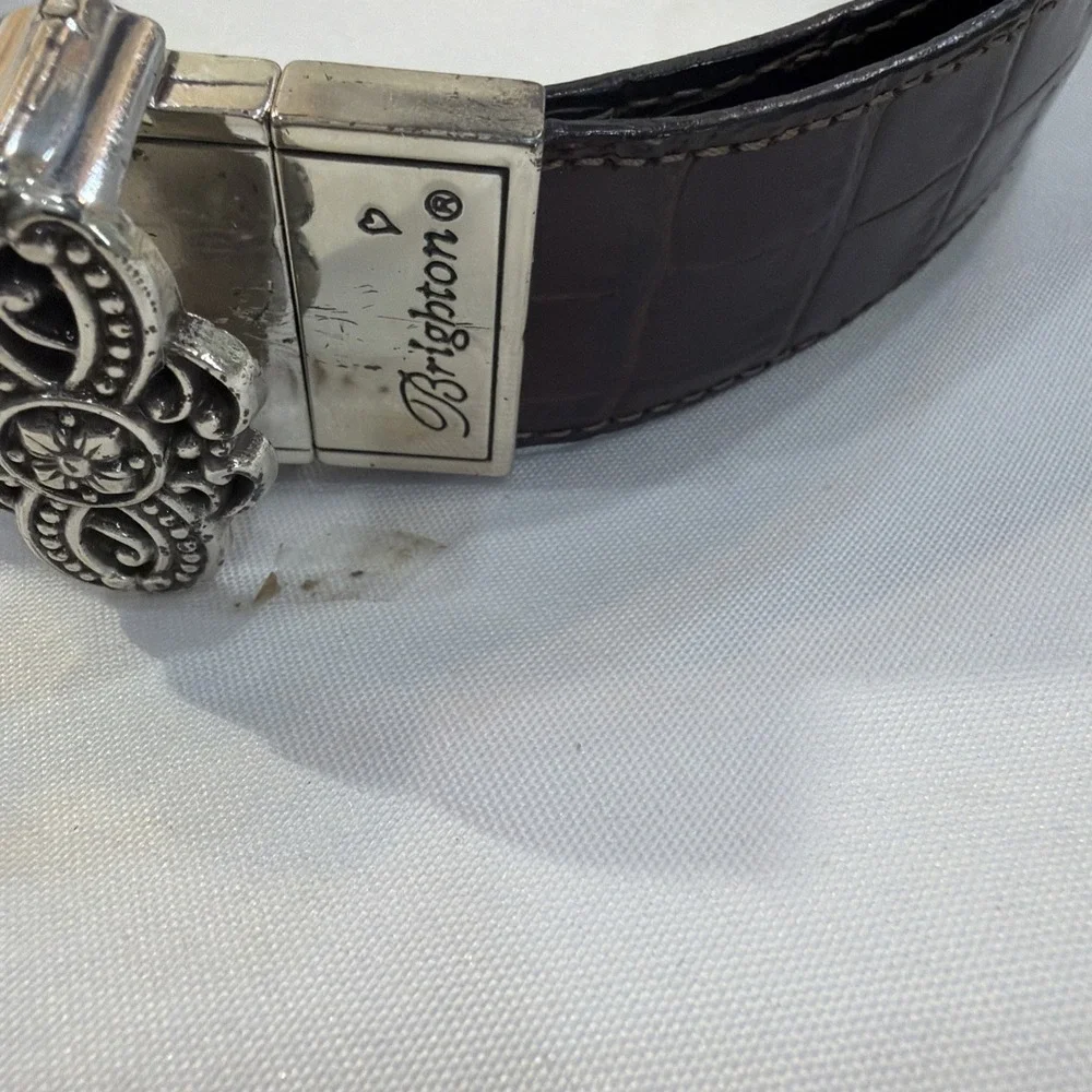 Vintage Brighton Hearts Reversibl Belt Bro/blk Size 34 L Y2K‎ Vintage 573